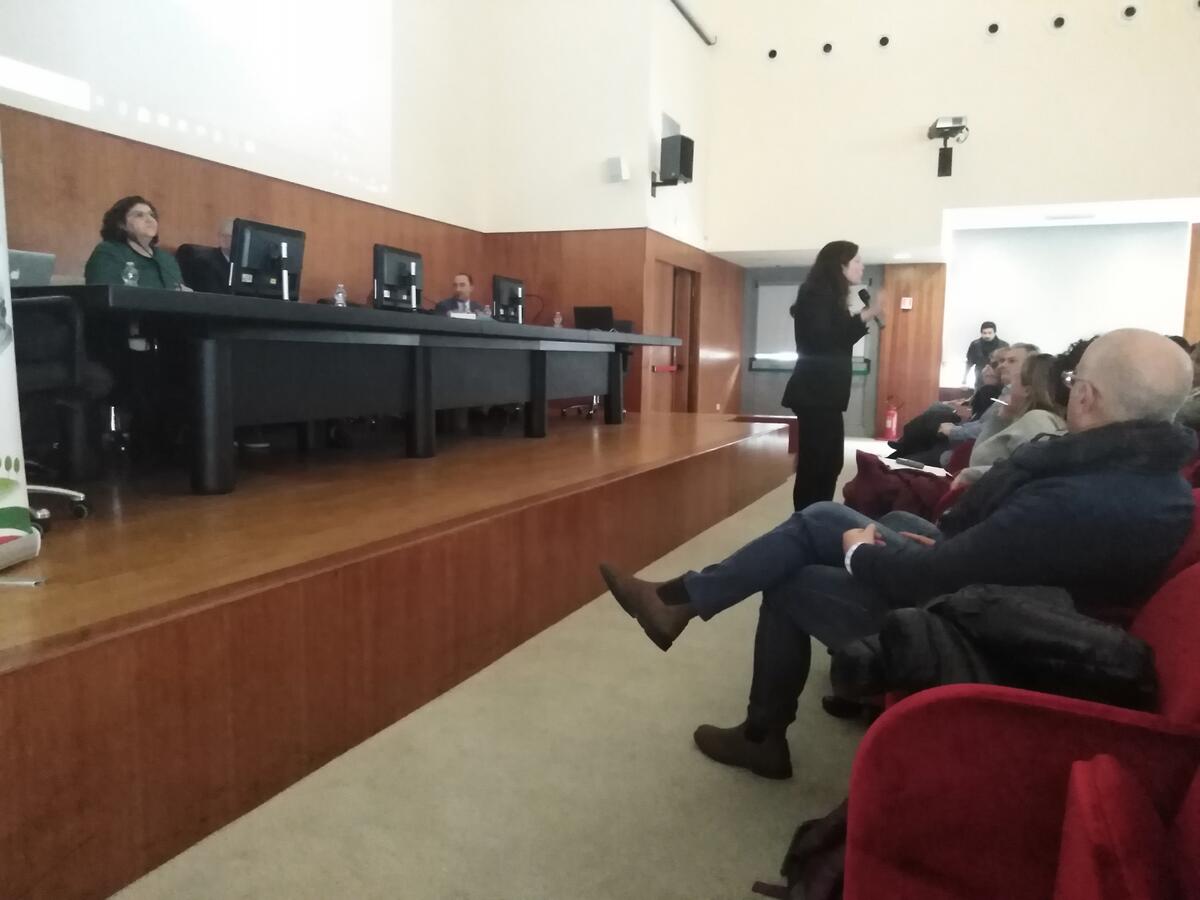 Silvia Santoli al microfono AIB 2019