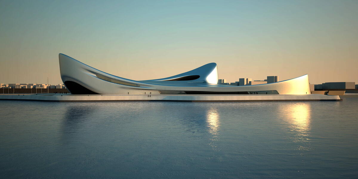Museo del Mare Reggio Calabria — render Zaha Hadid Architects